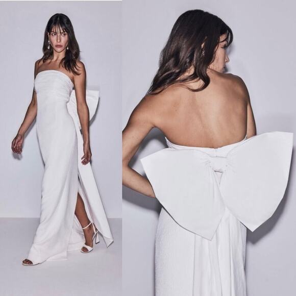 Rebecca Vallance White Strapless Wedding Dress - Picture 1 of 10